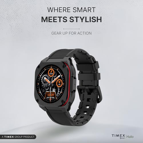 Image of TIMEX Smart Halo 1.32 inch(3.3cm) AMOLED Display with BT Calling Smartwatch for Unisex - TWTXW1100T