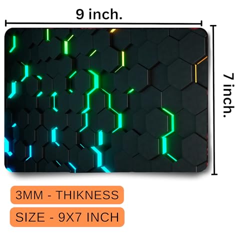 Image of Mouse Pad with Non-Slip Rubber Base, Waterproof & Durable Desk Mat for Gaming, Office & Students | Small Laptop & PC Pad | 23x18cm