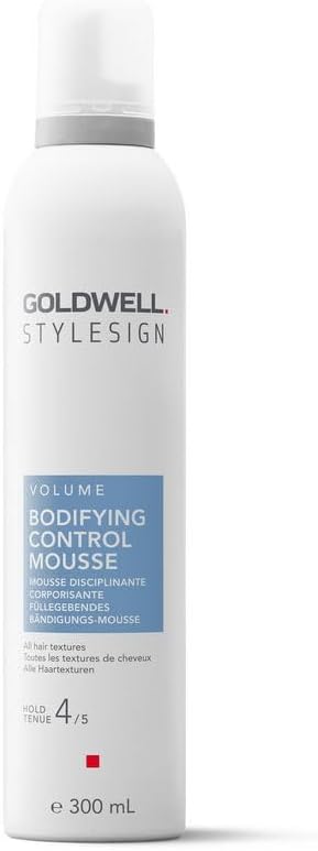 Goldwell StyleSign Bodifying Control Mousse, For Coarse Hair, Adds Volume & Body, Humidity & Frizz Resistance up to 72h, Heat Protection up to 230 C, Vegan, 300ml