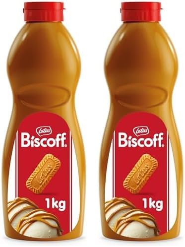 Biscoff Lotus | Topping | Squeezy Bottle | Ice Cream Topper | 1kg | Pack of 2