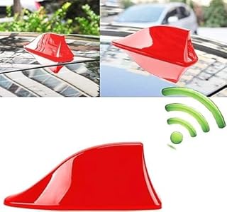 Shark Antenna - Car Roof Antenna - Car Roof Antenna - SUV Truck Van - Super Functional Antenna with Adhesive Tape - Radio Signal - Red - SA CAR