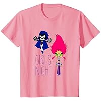 Teen Titans Go Girls Night Camiseta, Niños, Rosado, 6 años