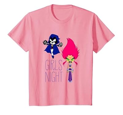 Teen Titans Go Girls Night Camiseta, Niños, Rosado, 6 años | Ya disponible en tu tienda friki favorita! En mundofriki.es!