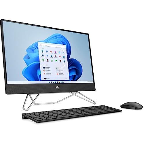 Image of HP 2023 24 23.8 inch Touchscreen FHD Business All-in-One Desktop Computer, Intel Pentium Silver J5040, 4GB DDR4 RAM, 128GB PCIe SSD, WiFi 6, BT 5.2, Keyboard + Mouse, Black, Windows 11 Pro, BROAG Stylus