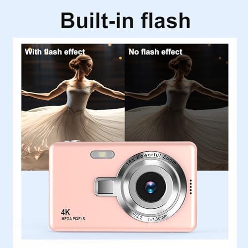 Cámara Digital Compacta 4K Lovskoo Blanco 16MP 16X Zoom miniatura 4