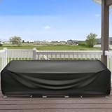 HNKDKJ Copertura per Mobili da Giardino 250x100x54cm/LxPxA Copertura Tavolo Esterno Impermeabile Telo Oxford Resistente Allo Strappo Resistente Allo Strappo Quadrato/Rettangolare, Nero