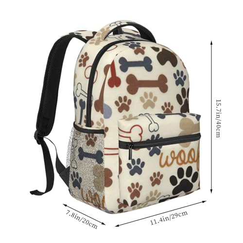 Mochila de ocio con diseño de huesos de perro y estructura flexible 2