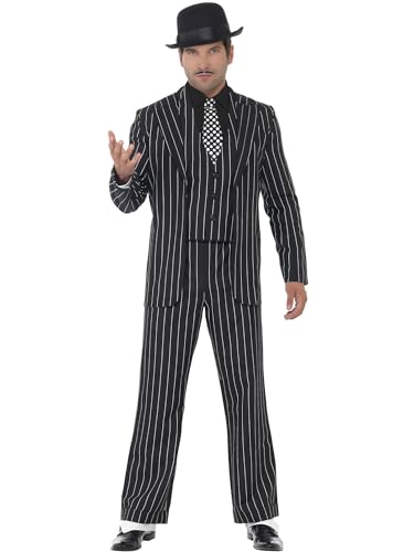 Costume de gangster boss 1920s de marque Smiffys pour déguisement d'adulte à rayures