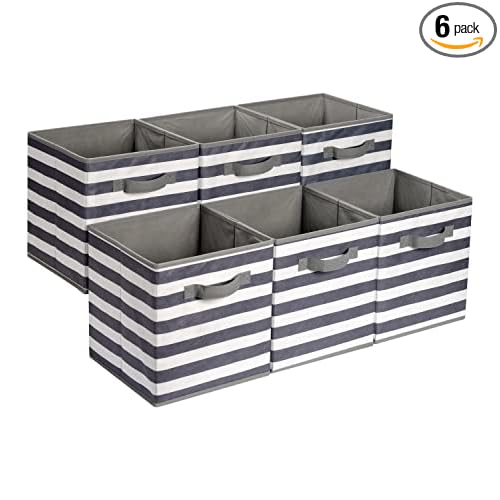 6Pack Amazon Basics Collapsible Fabric Storage Cubes Organizer only
