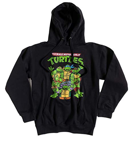 Hoodie Tortues Ninja Classic TruffleShuffle noir au style rétro des années 90