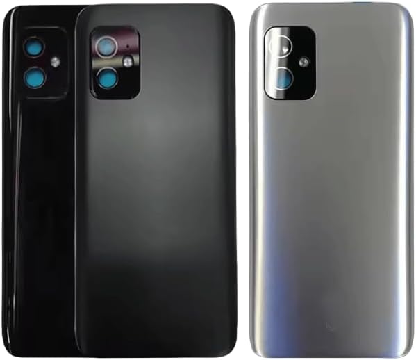 YOOOKOOO Compatible Rear Back Cover for Asus Zenfone 8 – Battery Door Housing Replacement Part (MatteSilver No Lens)