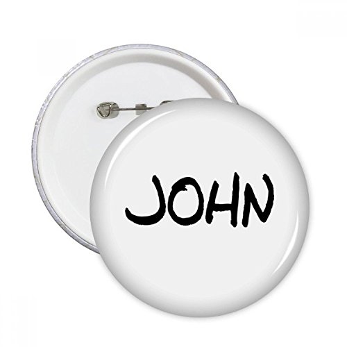 Badge anglais écriture manuscrite John parfait pour personnaliser un sac d'école
