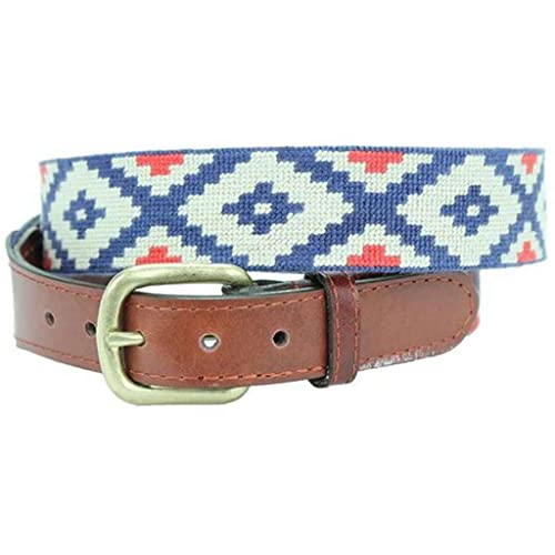 Gaucho Rojo Needlepoint Belt by Smathers & Branson