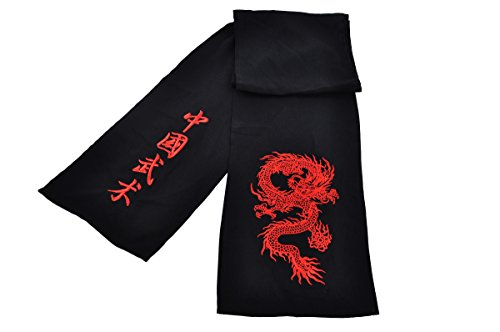 Ceinture Kungfu brodée main motif dragon classique ShenLong en coton premium pour Wushu