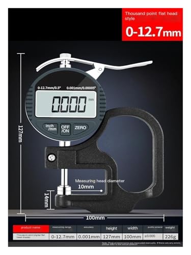 Calibrador digital para espesores 0-12.5 mm 0.001 miniatura 2