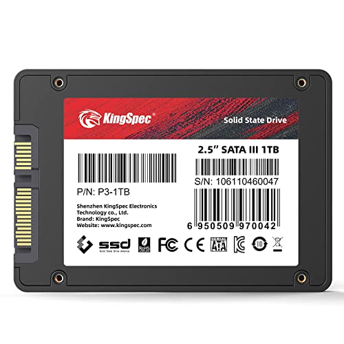 Kingspec 1Tb 2.5" Sata Ssd, Sata Iii 6Gb/S Internal Solid State Drive - 3D Nand Flash, For Desktop/Laptop/All-In-One(P3,1Tb) #TOP1