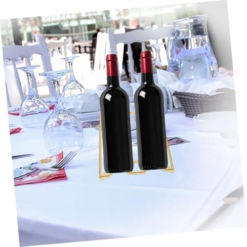 Soporte de hierro moderno para botellas de vino miniatura 6