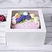 CHERRY White Cake Boxes10 X 10 X 5inch,Kraft Paperboard Bakery Box with Auto-Popup Window (Pack of 15)
