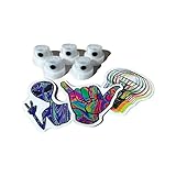 Astrofat Spray Paint Caps for Graffiti and Street Art. (Set of 5) Spraypainting Tips + 1 Free Sticker! Fits MTN Spraycan, Evolve, Molotow, Flame, Dang, Montana Spraycaps & More!