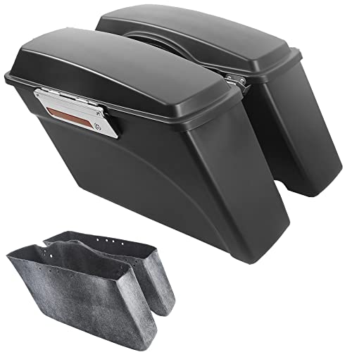 Alforjas TCMT negras mate con cierre y forros, para Harley Touring (Road Glide, Road King, Street Glide, Electra Glide, Ultra Classic) 1994-2013 miniatura 1