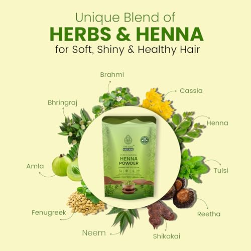 Image of Henna Powder for Hair Color & Hair Growth | 100% Pure Natural Mehndi Powder for Hair & Hands | Chemical Free Hair Conditioner for Strong, Shiny Hair | Herbal Henna for Men & Women - 200g