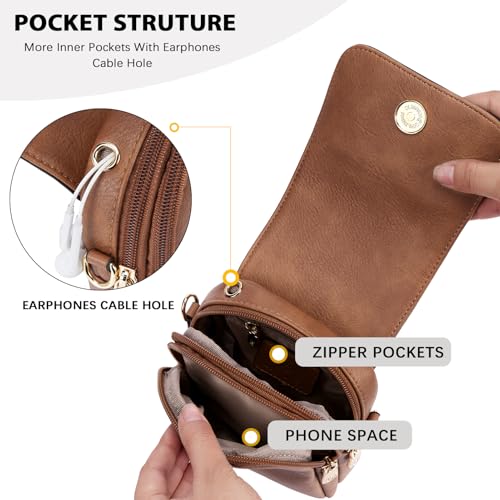 Image of BOSTANTEN Crossbody Bags for Women Cell Phone Purse Leather Wallet Handbags with Card Slots