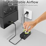31.5-33.5 Inch Vertical Window Fan for Sliding Windows Exhaust Only - Image 2