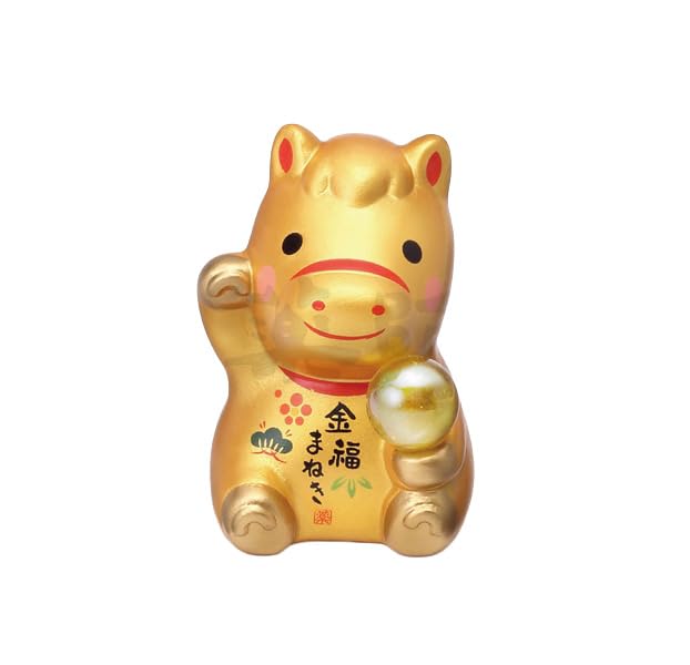 Amazon.co.jp: 薬師窯(yakushigama) 彩絵 招福 玉もち 午 ディスプレイ