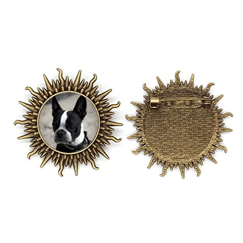 Broche métallique bouledogue cadeau original pour amateur de chien