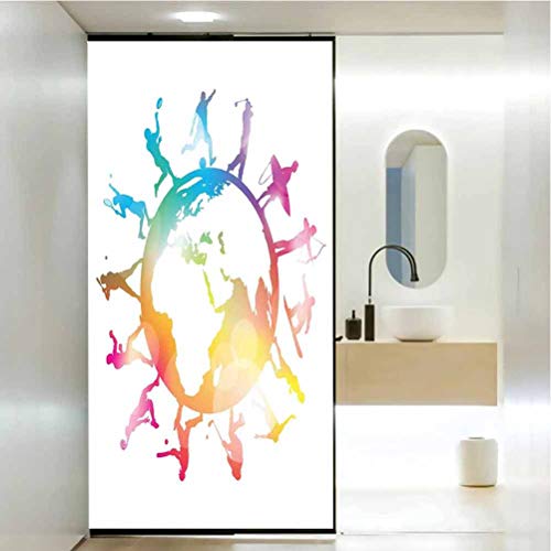 17.7"W x 78.7"L inches,Window film,Cling No Glue Removable Window Stickers,Window Home Office Living