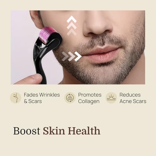 Image of ForMen Derma Roller 0.5mm for Hair & Beard Care | 540 Stainless Steel Needles for Regrowth | Supports Scalp Activation, Repair Damage, Hair Thickness & Beard Grooming