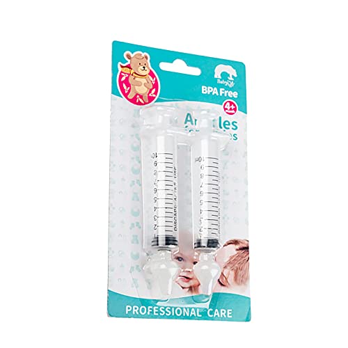 Wenyu Aspirador Nasal Para Bebés de Material Siliona y PP Irrigador Nasal Reutilizable No tóxico con Punta de Succión Limpiador de Nariz Portátil 10 ml 2 Pcs