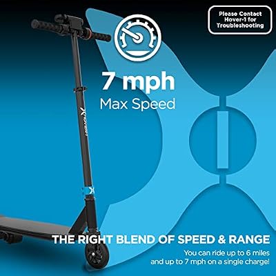 Hover-1 Switch 2-In-1 Electric Scooter & Skateboard | 2.5HR Full Charge, Lock & Release Mechanism, Remote Controlled, Safe for Kids, Black