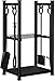 Amagabeli Fireplace Log Rack with 4 Tools 72cmx40cmx30cm Indoor Fireside Companion Set Outdoor Firewood Holder for Wood Burner Wrought Iron Log Storage Tool Wood Stove Fireplace Accessories