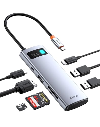 [100W PD per funzionamento continuo] L'adattatore multiporta USB-C supporta Power Delivery (PD) e consente di ricaricare il laptop mentre la porta USB-C è già occupata. L'adattatore fornisce una potenza massima fino a 87W, con 13W riservati al funzionamento dell'hub USB-C