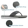 riemot Flip Flops Men's Thongs Sandals, Comfort Lightweight Thong with Arch Support Shoes Summer Outdoor Beach Pool Sandal, Non-Slip Walking Slippers,Grey UK 9/EU43 #1