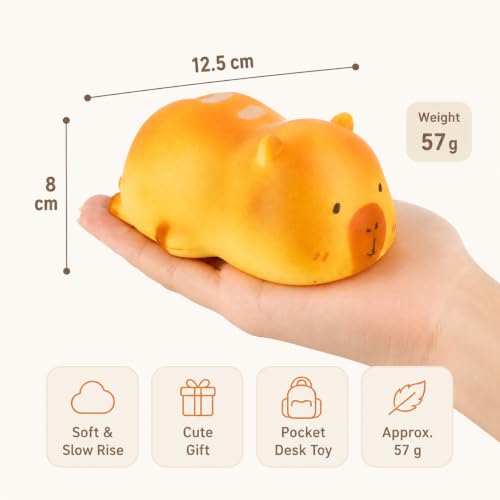 Image of 4 Pcs Capybara Squishy, Taba Squishy, Squishy Toy for Stress Relief, Cute Mystery Dumplings Squishy and Squishy Toy Slow Rising Collection (White)