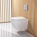 DeerValley In-Wall Toilet Combo Set and Carrier System, Wall Mounted Toilet with Soft Closing Seat 1.1GPF/1.6 GPF Dual Flush DV-1F0070-CF (White, 14.6 * 16.9)
