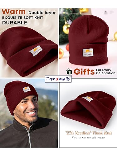 Image of TRENDMALLS Mens /Women /Kids Cap Unisex Hat Knit Cuffed Beanie