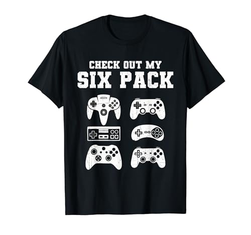 Check Out My Six Pack Funny Gamer �r�f�I�Q�[�� ���l �Q�[�� T�V���c