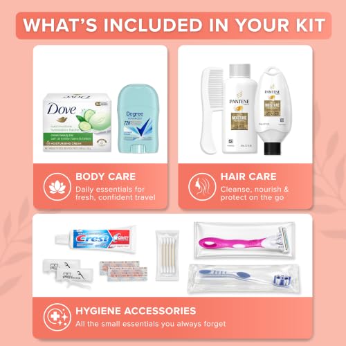 Essentiels de voyage pour femmes Trousse de toilette et kit de voyage approuvés par la TSA – Image 2