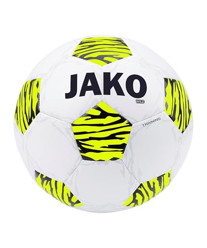 JAKO Wild Trainingsball weissgelb, 4 Ohne Geschlecht