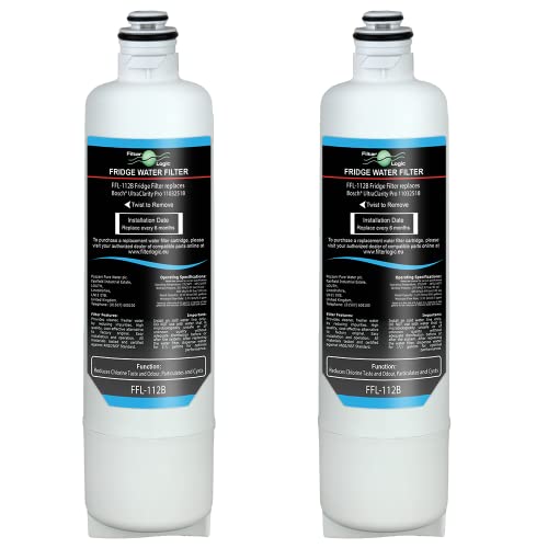 FilterLogic FFL-112B | 2x Wasserfilter kompatibel mit SIEMENS BOSCH NEFF UltraClarity Pro 11032518 KS50ZUCP RA450012 Kühlschrank Water Filter amerikanische Side-by-Side Ultra Clarity PRO Filterpatrone