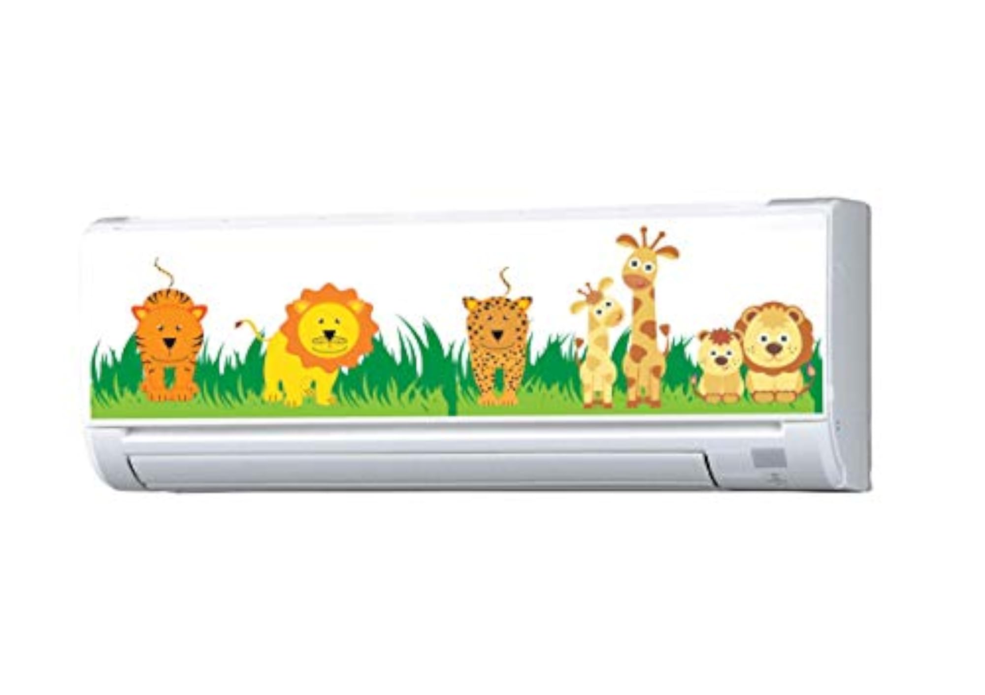 Animals in Grass Split AC Stickers, Decorative Vinyl