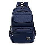 ▶ Laptoptasche mit Gepäckgürtel Mit einer Hand, mit einer Hand, großartig für Universität, gelegentliche Reisen, Arbeit, Business-Trip.Spacious-Hauptfach dieses Laptop-Rucksacks, geeignet für Bücher, Kleidung und andere tägliche Notwendigkeiten; Frontfächer mit Keyfob-Haken und viel Trennentaschen, hilft Ihnen, Dinge zu organisieren
