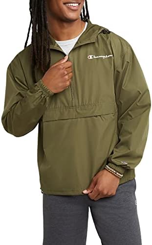 Champion Mens Packable - Solid Jacket, Cargo Olive-549369, Small US