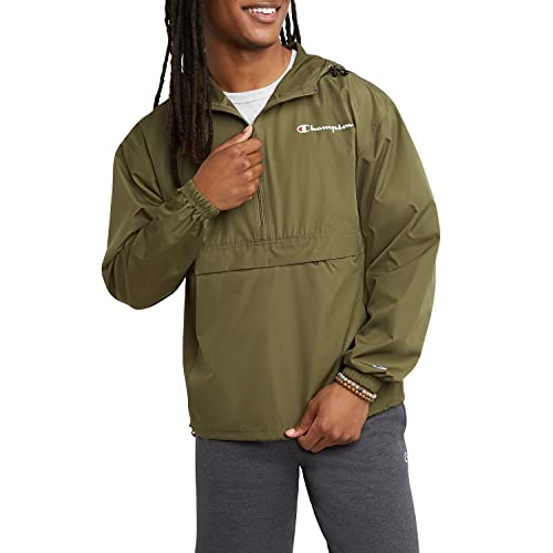 Champion Mens Packable - Solid Jacket, Cargo Olive-549369, Small Us #TOP3