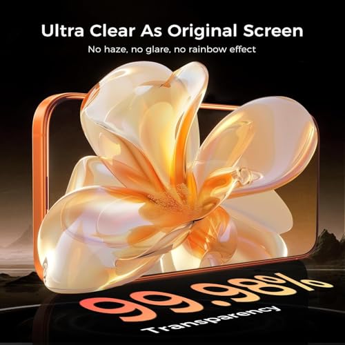 Image of Premium Tempered Glass Screen Protector Guard For iPhone 17 / iPhone 17 Pro (6.3 Inch, Pack of 2) | HD Clear, 9H Hardness Shatterproof, Edge to Edge Coverage With Easy to installation kit