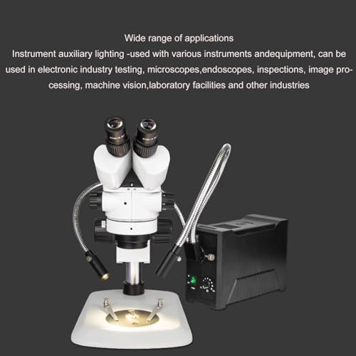 Source lumineuse LED microscope fibre optique double col cygne réglable - 3