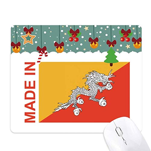 Tapis de souris de jeu de bureau Bhoutan élastique en caoutchouc de Noël